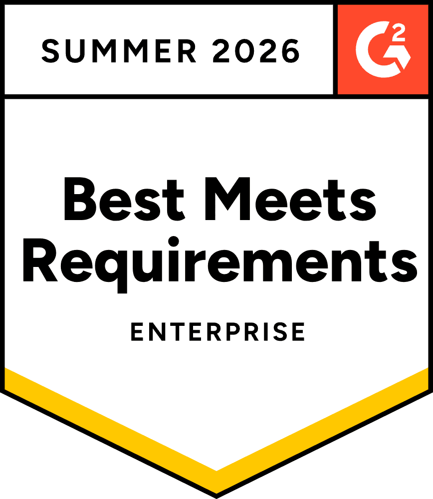 G2 Best Meets Requirements, Enterprise — Summer 2026